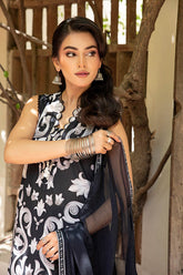 3-PC Unsititched Embroidered Lawn By Mbasics | MB-CUS25-904B